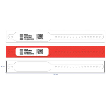 BM3007FAST100 - Clasp-Fastening 30mm Adult Hospital Wristband
