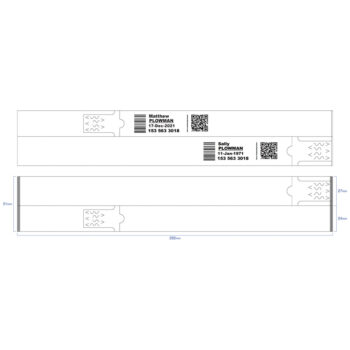 BM3018MOTHER-BABY - Dual 24mm Mother & 16mm Baby Printable Wristband